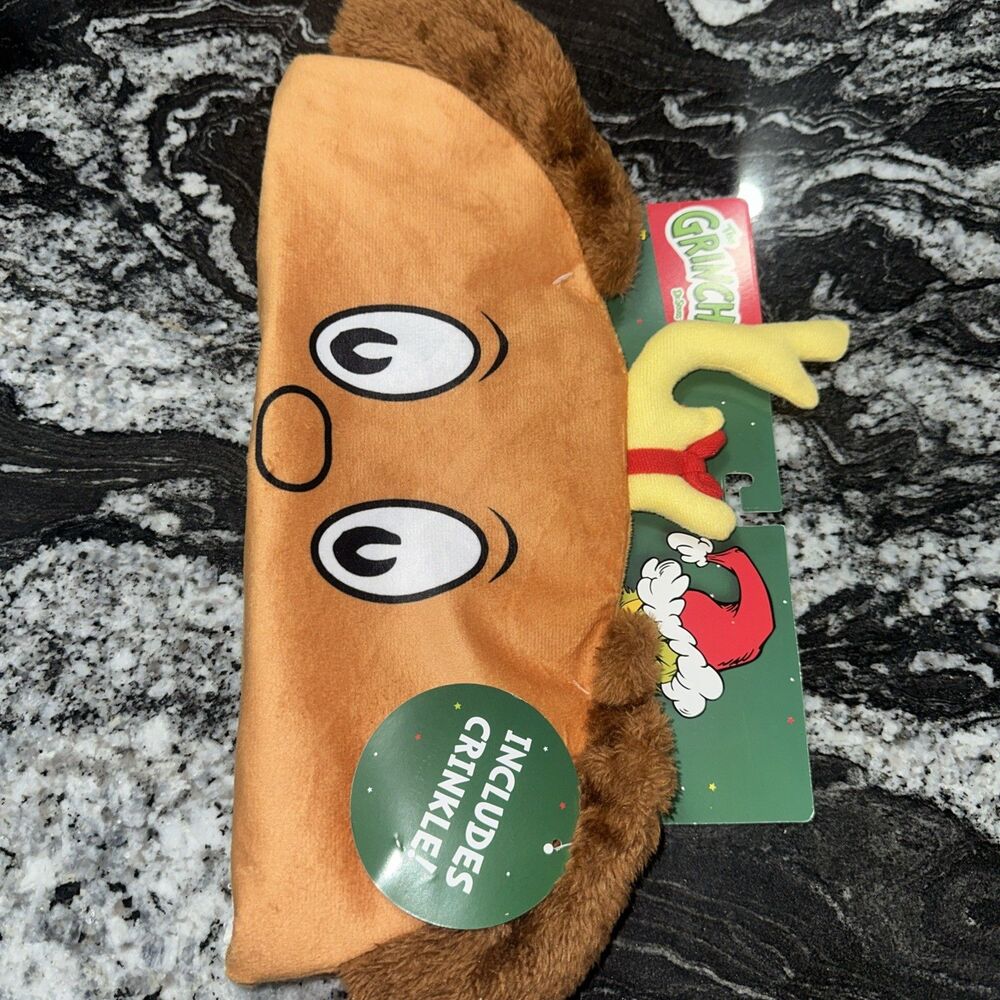 NWT Fetch For Pets Dr Seuss The Grinch Max Sherpa Cat Play Sack Crinkle 20”